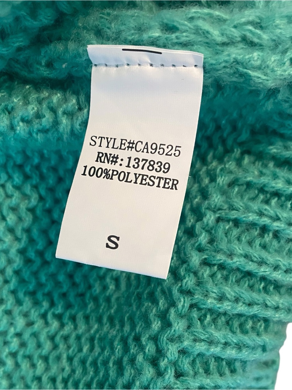 Luna Ivy Mint Green Strawberry Chunky Knit Cardigan NWT Small - Picture 7 of 7